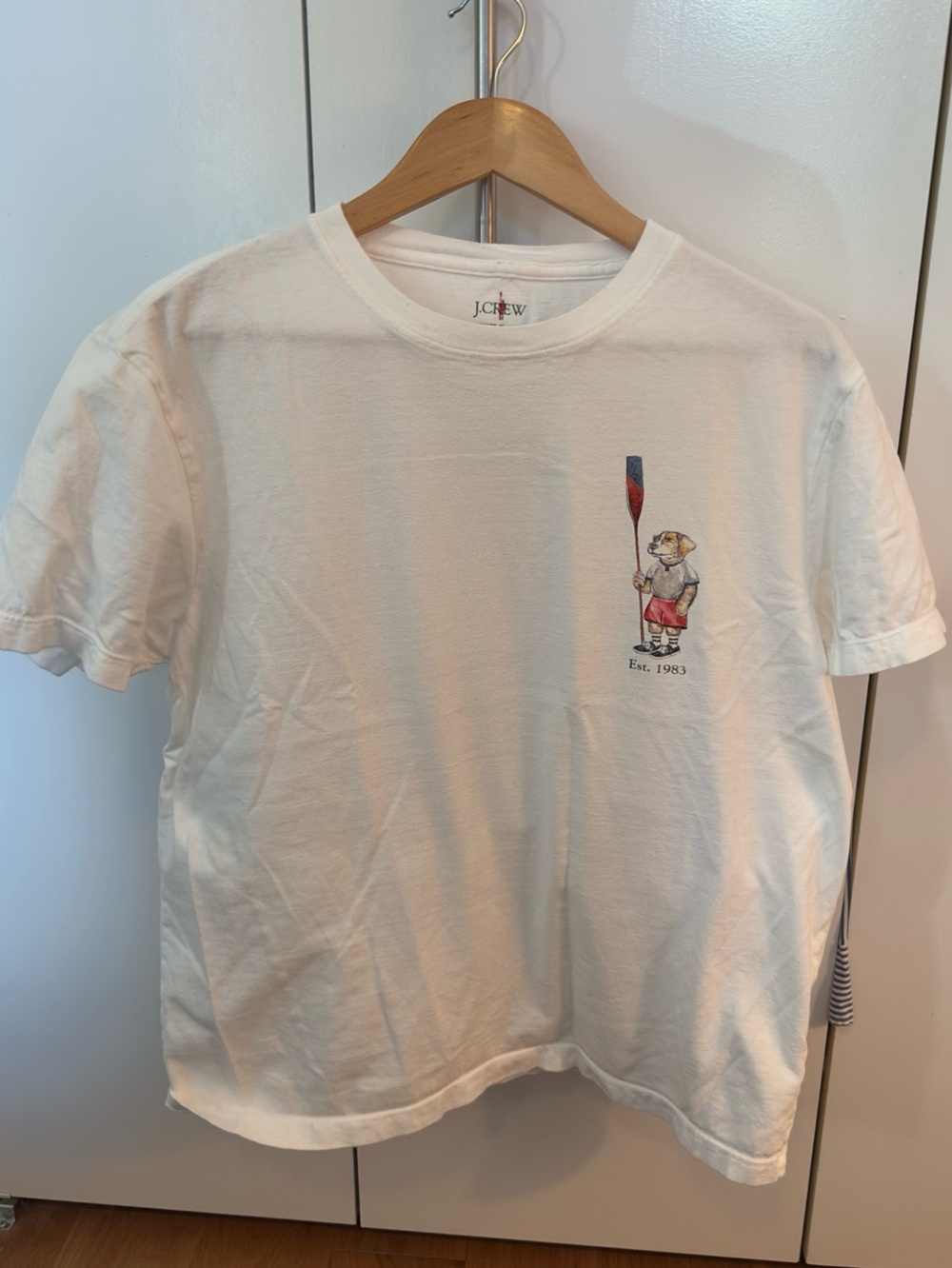J. Crew White Bear Graphic T-Shirt 100% cotton